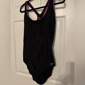 Black/Purple Speedo One piece Swimsuit 18